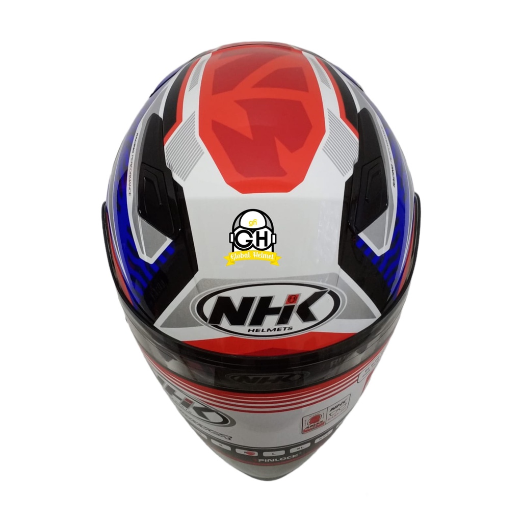 NHK HELM S1 GP PRO AZMAN #2 BLACK RED GPPRO DOUBLE VISOR