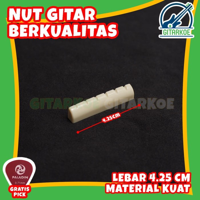 Nut Gitar String Akustik Impor Hitam
