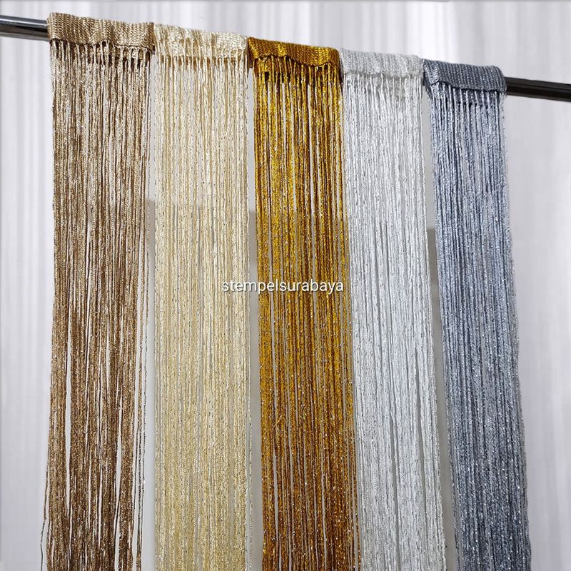 Tirai gliter 3x3m tirai benang tirai dekorasi tirai bling bling