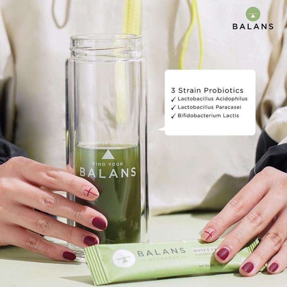 

[L-W7W-✉] Balans Recharge | Honey Lemon | Fiber & Probiotics Drink - Isi 14 Sachet_siap dikirim