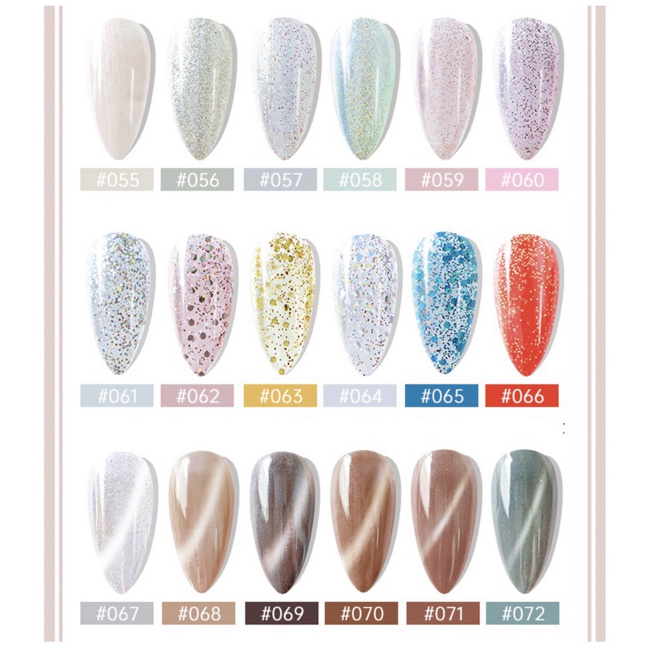 (41-80) RISYAL Nail gel UV LED Polish Soak off Nail Art / Nail polish  / Kutek Gel cat eye nail art /kecantikan kuku/  cat kuku / kutek manicure KU036