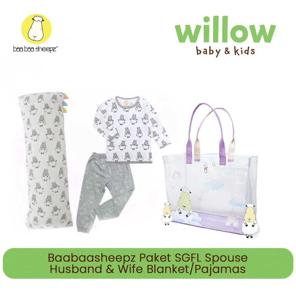 Baabaasheepz Paket SGFL Spouse Husband & Wife Blanket/Pajamas