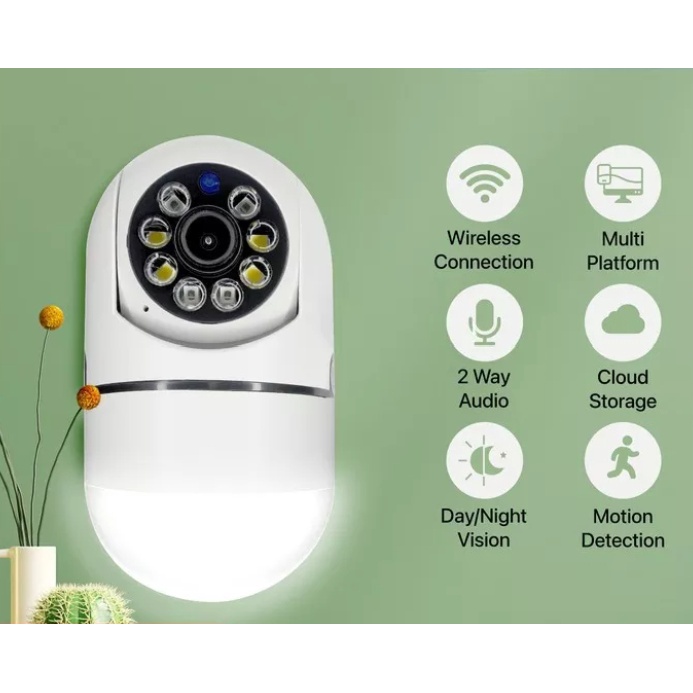 CCTV WIFI SMART CAMERA 360° 1080P HD LAMPU IP KAMERA CCTV Z1 3D V380 TERMURAH BERKUALITAS