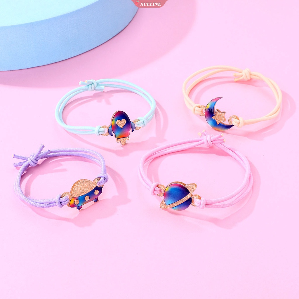 Fashion Baru Gelang Tali Elastis Biru Langit Berbintang Seri Gelang Kepala Tali Penggunaan Ganda set BFF Perhiasan Anak [ZXL]