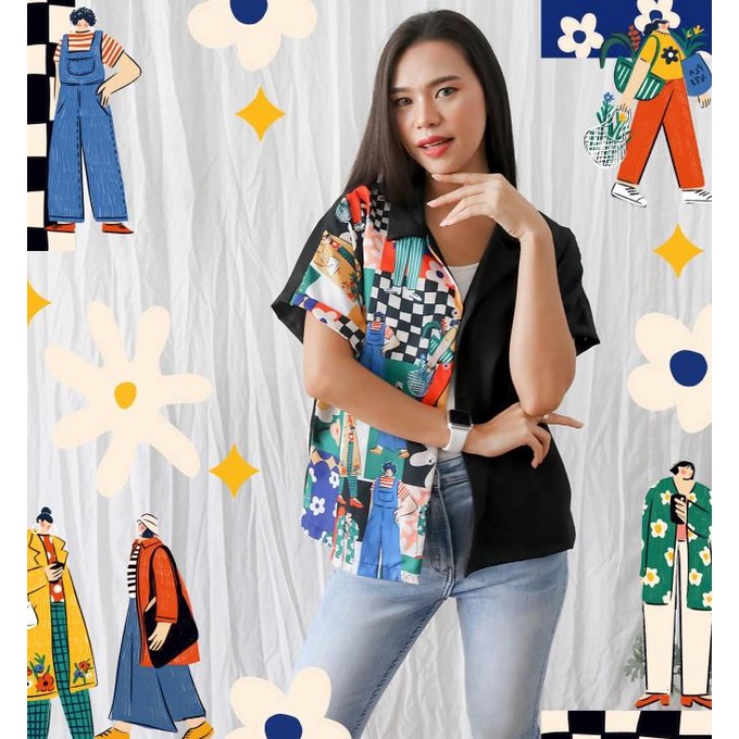 SOVLO x ILUSTRATOR LOKAL - Kemeja Oversized Avery