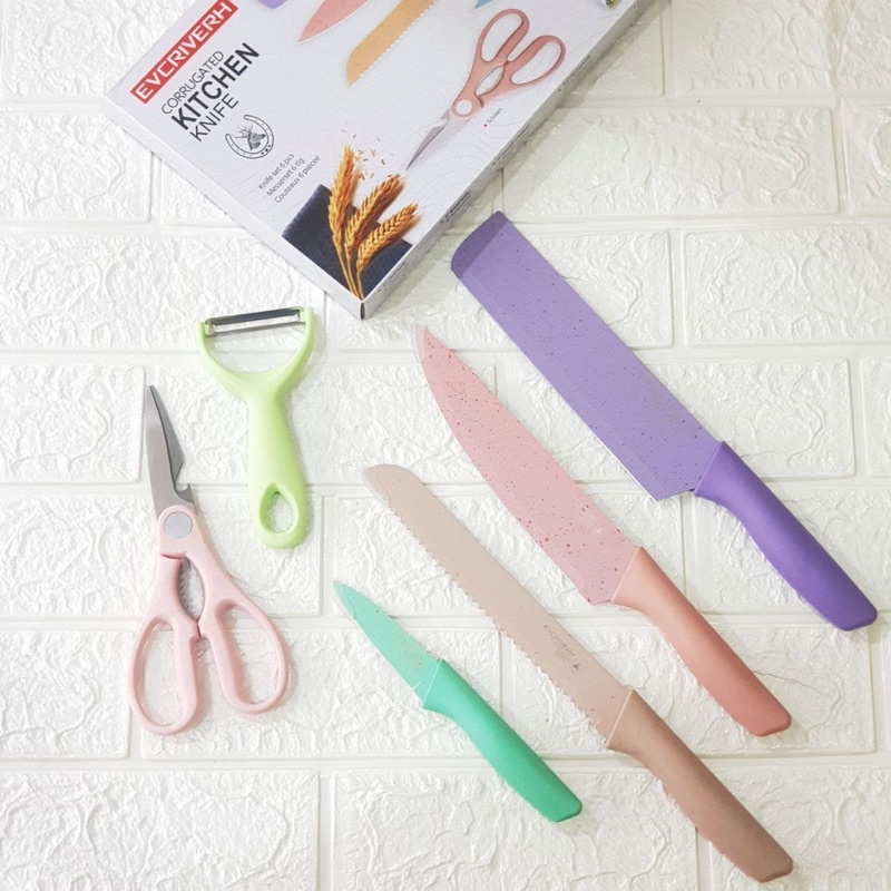 PISAU SULTAN SET JERAMI ISI 6 / SET PISAU SULTAN WARNA