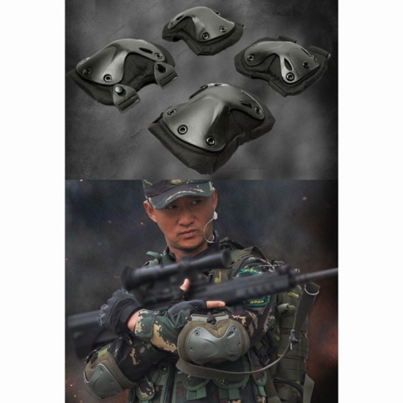 

Dijual Set Decker Pelindung Siku Lutut Tactical Military - A6986 - Black Berkualitas