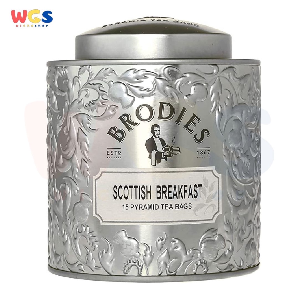 

Brodies 1867 Famous Edinburgh Scottish Breakfast 15 Pyramid Tea Bags