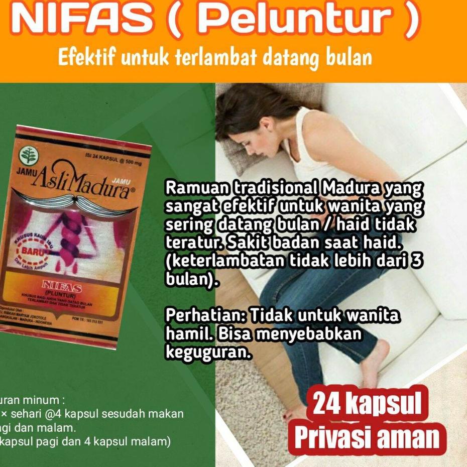 ↓ (tuntas haid ampuh) suplemen wanita Atasi telat datang bulan, Jamu Nifas peluntur, melancarkan Hai