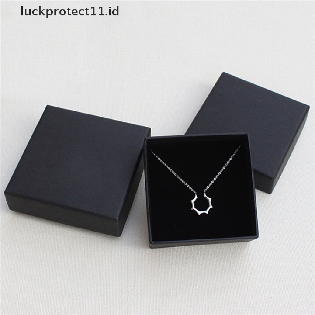 /Fashion Hot//// Paket Kertas Hitam Case Cincin Kalung Anting Gelang Perhiasan Gift Box Dekor.