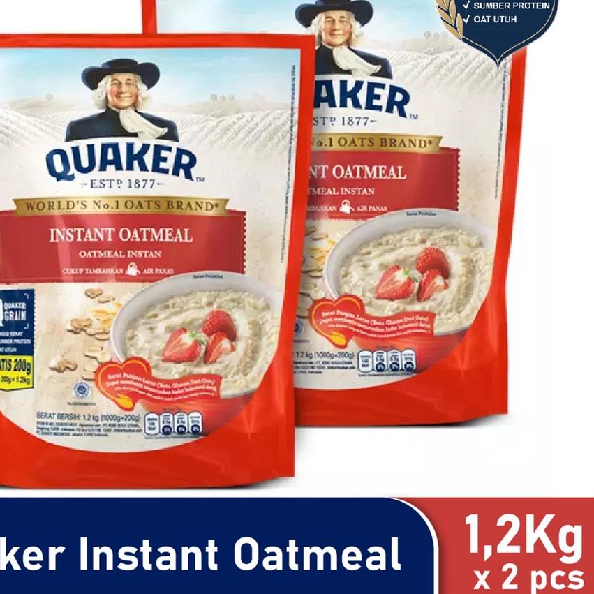 

Diskon✔️Quaker Instant Oatmeal 1200 gr - Twin Pack|RA5