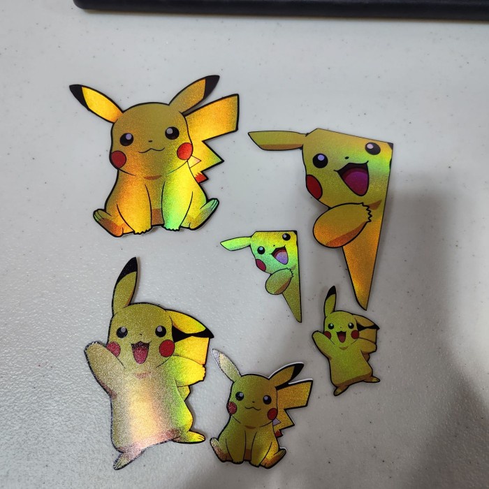 

Sticker Hologram Anime - PSH1234 - Pokemon - Pikachu 6pcs