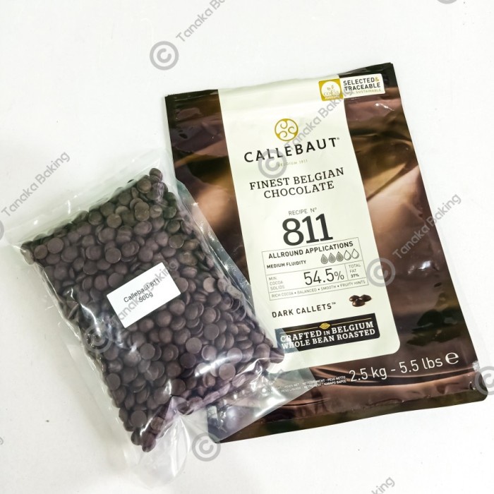 

REPACK Callebaut Dark Chocolate Couverture Callets 811 54,5% 500 gram - Original