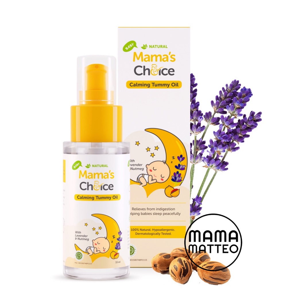 MAMA'S CHOICE Baby Calming Tummy Oil 55ml / Mamas Choice Minyak Telon Oil Bayi &amp; Anak / Bantu Mengurangi Gejala Kolik  / BANDUNG