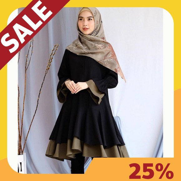Tunik Cewek Model Terbaru 2022 Kekinian Baju Wanita Santri Putri Santriwati Al Mya Almya Hara Remaja