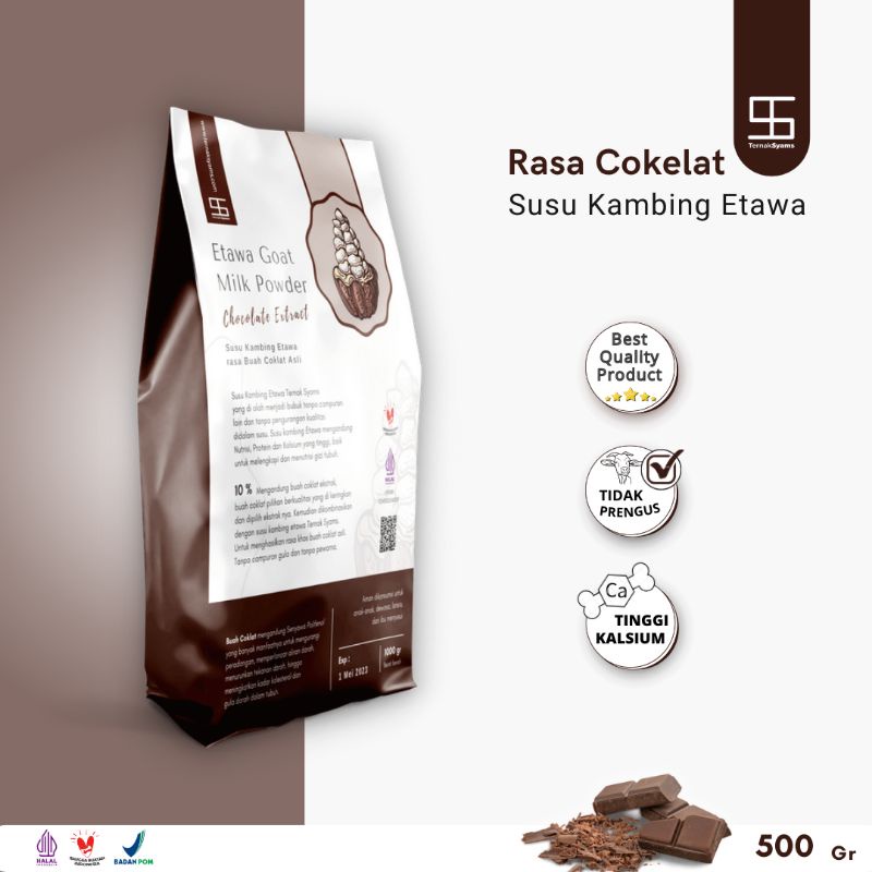 Susu kambing etawa bubuk rasa varian cokelat 500 gram