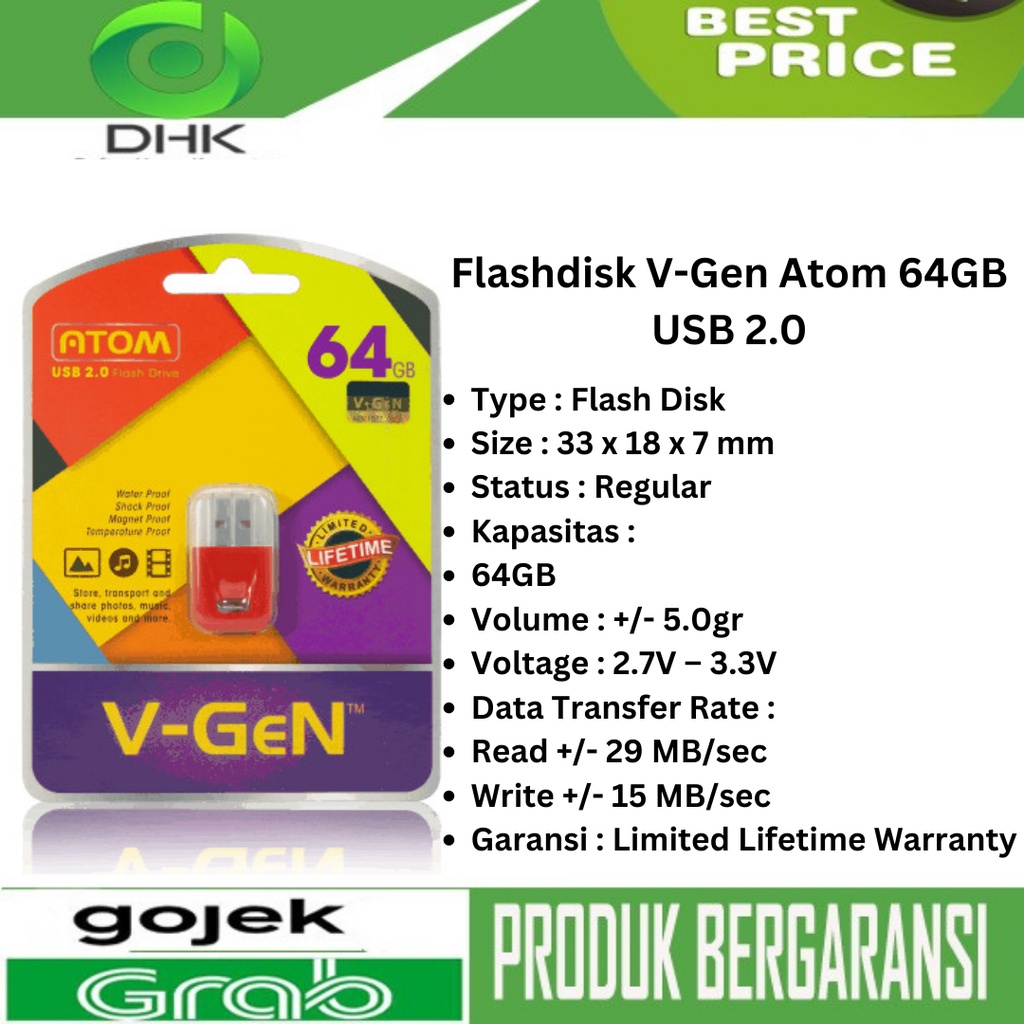 Flashdisk V-Gen Atom 64GB USB 2.0