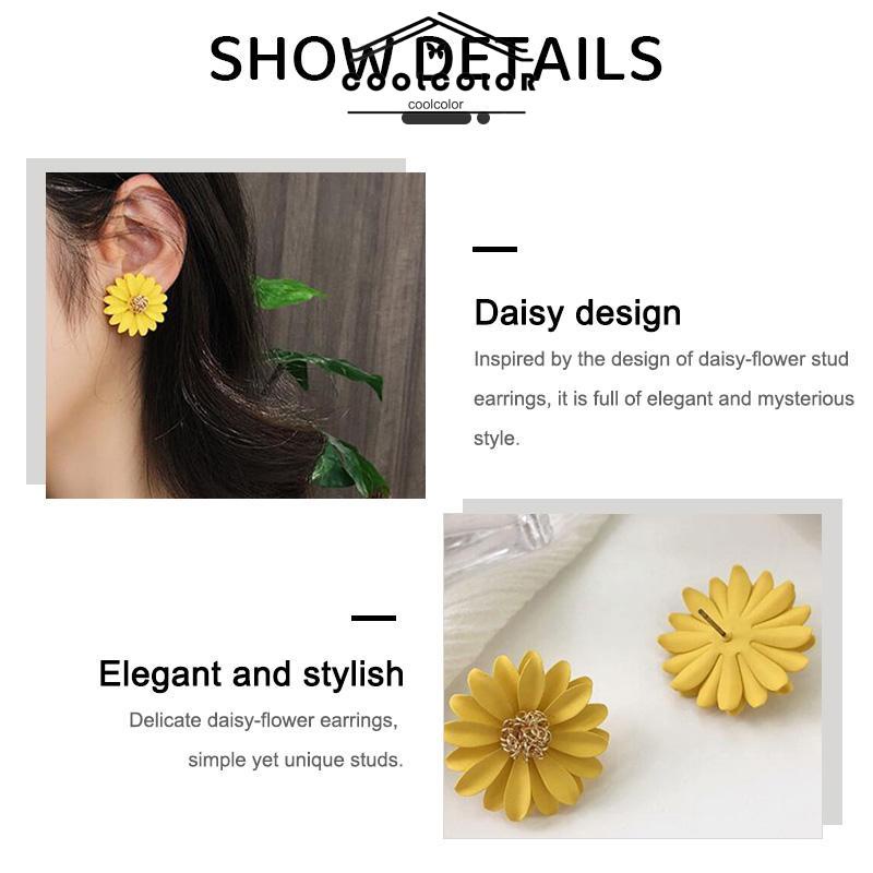 COD❤️Anting Bunga Matahari Daisy Krisan Korea Fashion Sederhana Gaya Untuk Wanita- cl