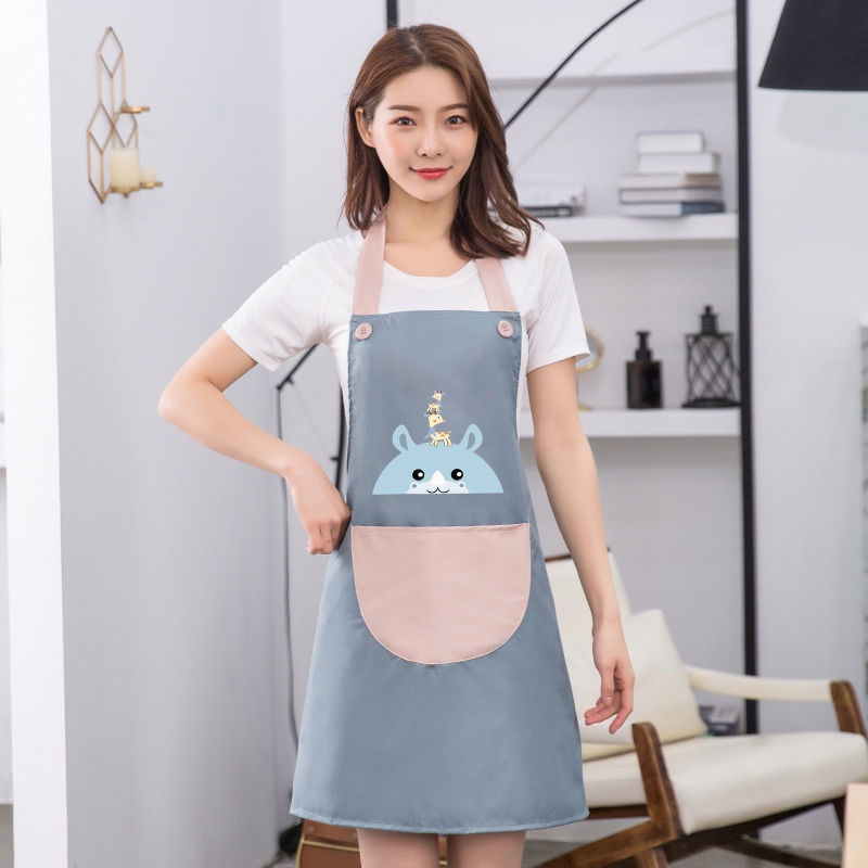 Celemek Tahan Air Apron Tangan Menyeka Apron Garland Kelinci Apron Rumah Tangga Tahan Air Tahan Minyak Dapur