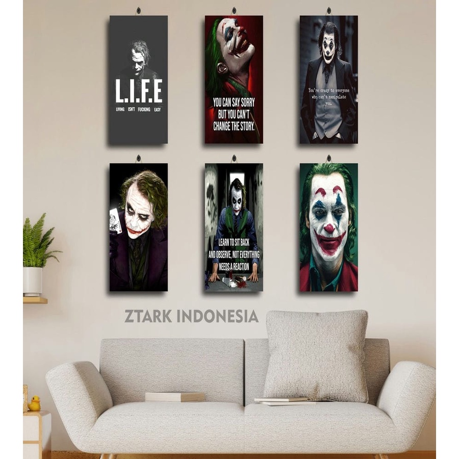 DEKORASI DINDING JUMBO GAMBAR JOKER KEREN 15X30 TOWSL/UIO5F/ DEKORASI KAMAR COWO QUOTE JOKER KEREN /