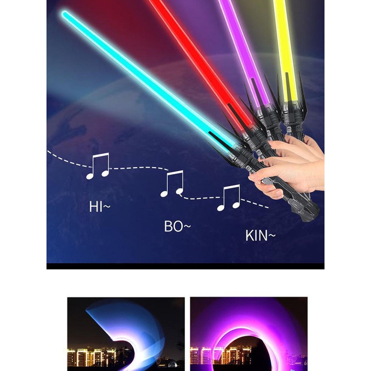 2in1 - Mainan Pedang Lightsaber Laser Ganda Dengan Suara + Lampu LED