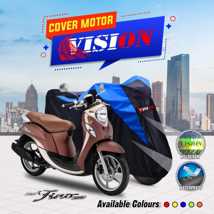 SARUNG MOTOR NEW FINO 125 COVER PENUTUP BODY MOTOR WATERPROOF VISION