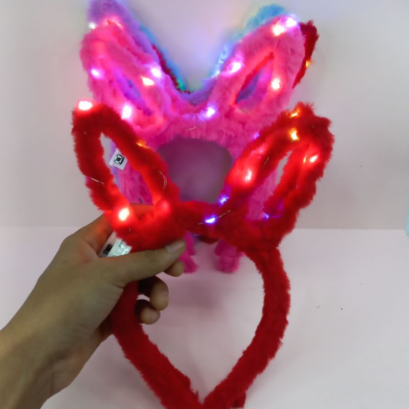 Bando Led Bando nyala Bando Rambut Kekinian Bando Viral Bando Kelinci