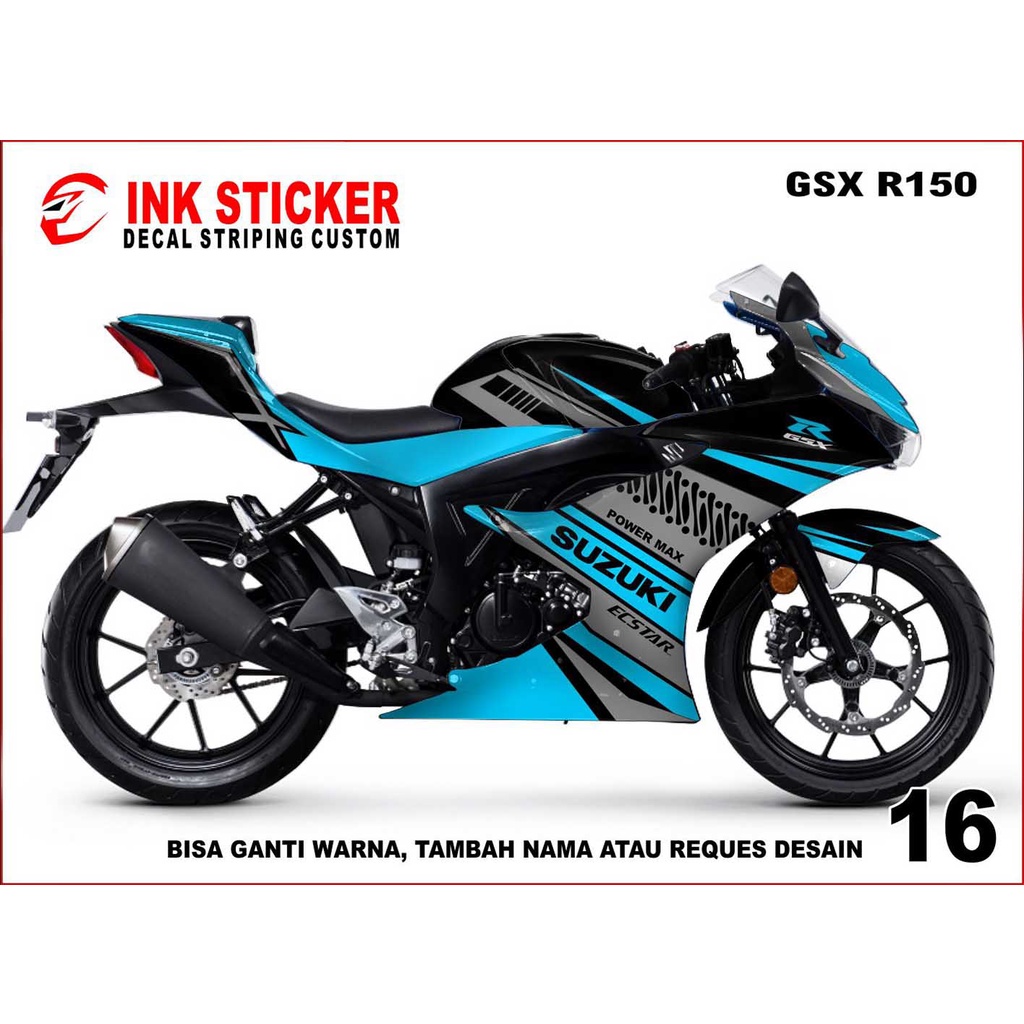Sticker Decal GSX 150R 16 Fullbody, Decal Suzuki GSX 150