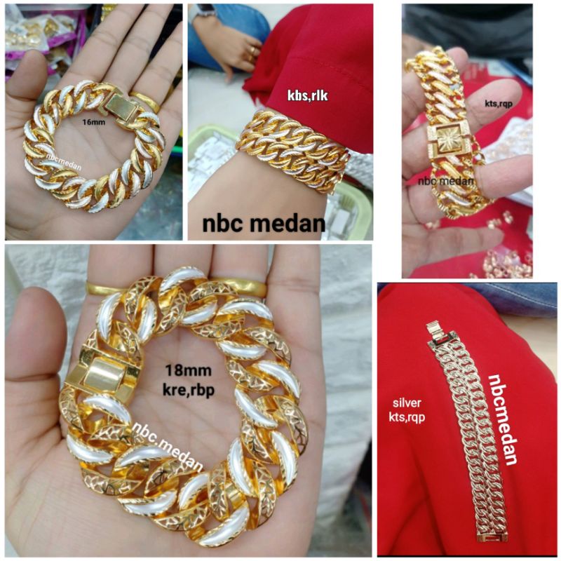 gelang sisik naga,awet,tahan lama bisa dipendekin ,yg double tidak bisa dipotong, panjang kurang lebih 17-18cm