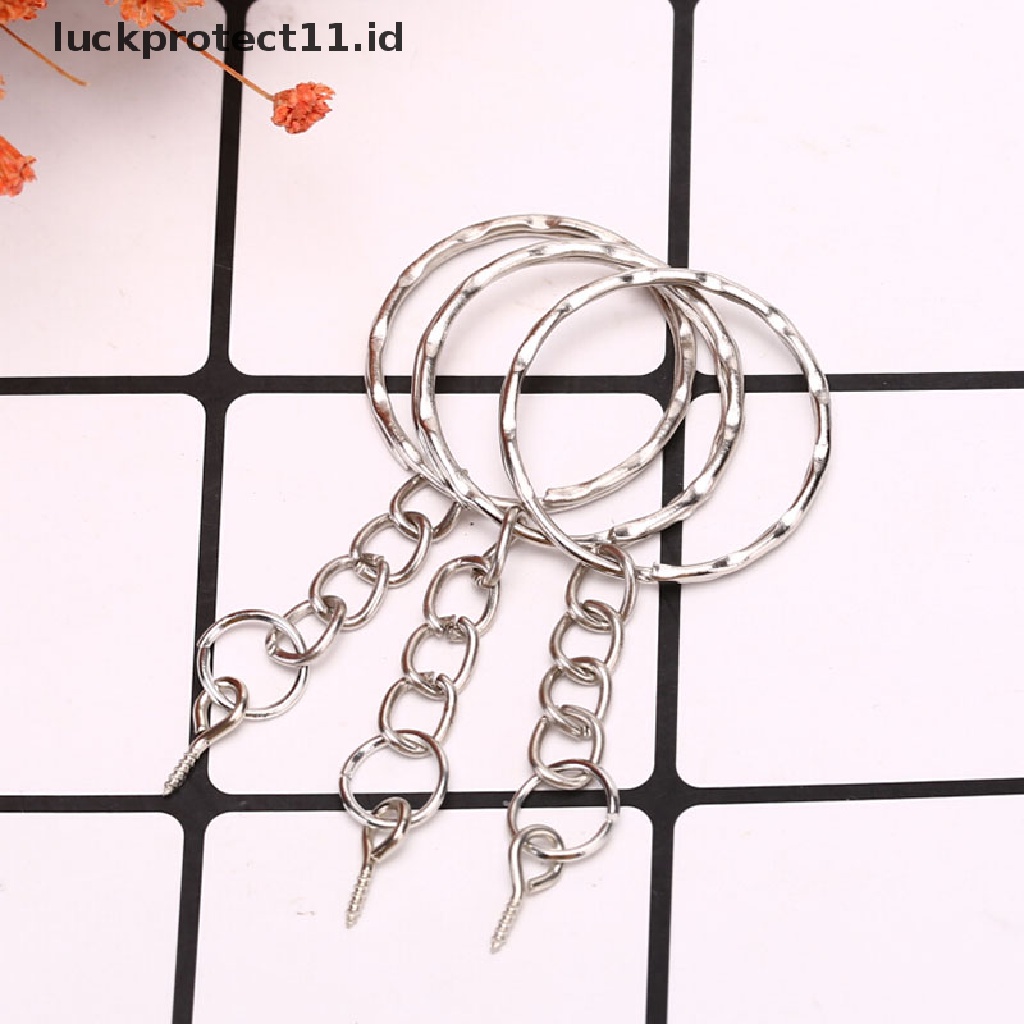 /Fashion Hot// Fashion// 40Pcs Dipoles Kunci Ring Sekrup Mata Rantai Pendek Split Ring Konektor Perhiasan DIY.