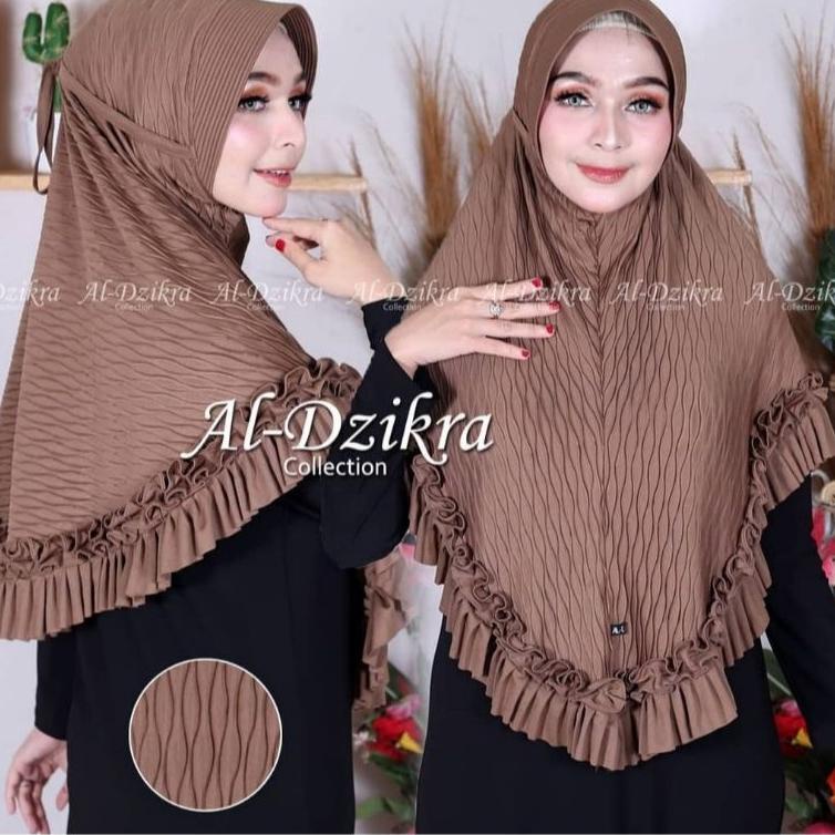 MIN.11De22ᵀ ‣ Bergo plisket gelombang gotik / jilbab plisket tali rempel / bergo plisket murah / ber