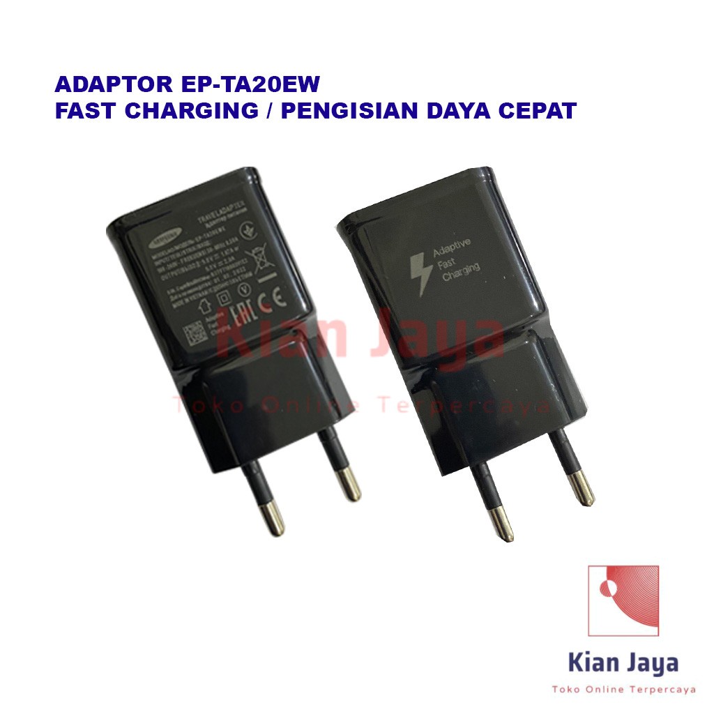 Travel Charger Samsung Galaxy S8 / S9 / Note 8 Fast Charging Pengisian Daya Cepat Kabel Cable USB Type Tipe C Original OEM Travel Adaptor Casan Hp Ori