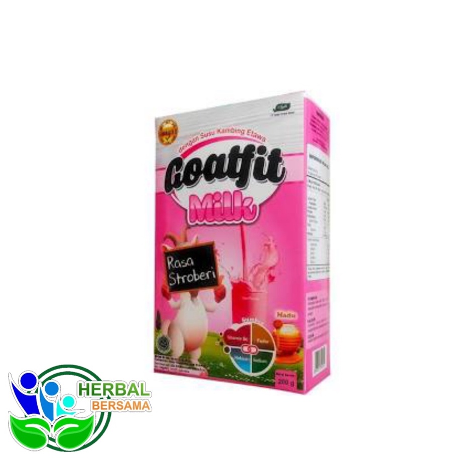 

Goatfit Milk Stroberi | Goat Fit Strawbery Susu Kambing Etawa Plus Roya Jely Per Box Kemasan 200 gr