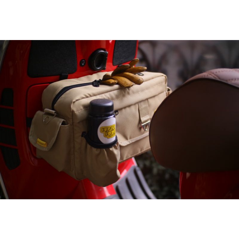 TAS  BAGASI VESPA TOURING SIZE COKLAT KHAKI