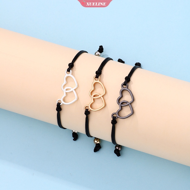 3biji Sister Kalung Pendek Berbentuk Hati Bahan Stainless Steel Best Friend Necklace Cocok Untuk 3anak Dan 3temen [ZXL]