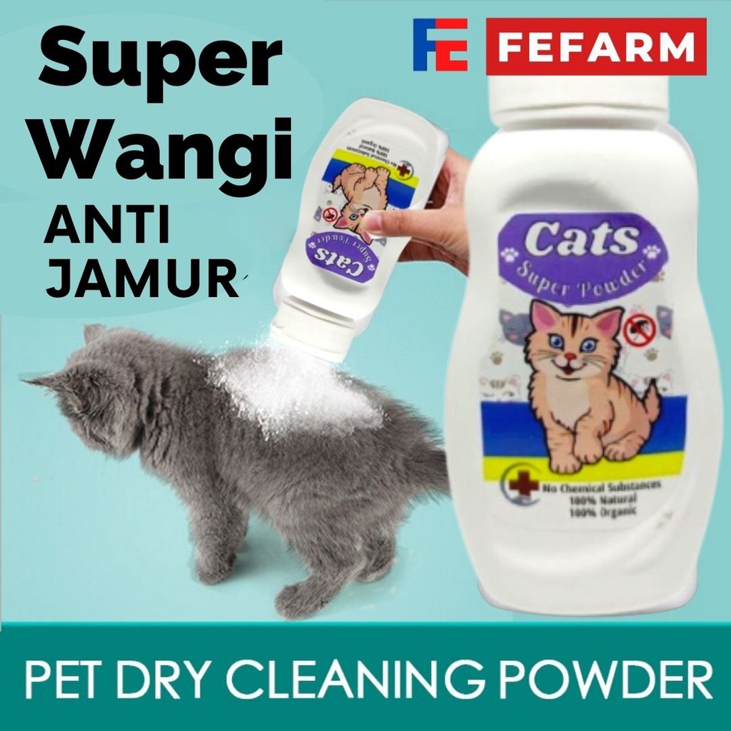 BEDAK KUCING ANTI JAMUR WANGI CAT SUPER POWDER FEFARM