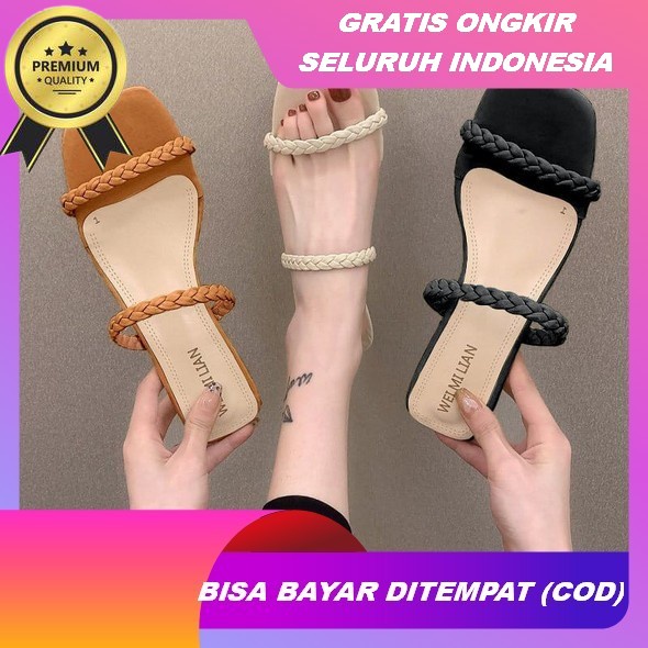 Sandal Wanita Dewasa Hak Tahu 3 5 Cm Sendal Perempuanheels Selop Teplek Cewek Flat Jelly Hils Model 