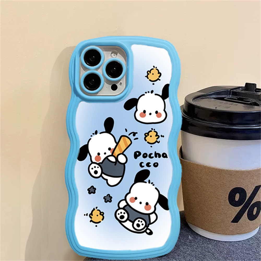 Casing Kartun Untuk Iphone14 14 14 Pro MAX 11PRO 11PRO Max12 12 Pro 12 Pro MAX iPhone 13 Pro MAX X XR XS Max6 6S 7 8 Plus Se2020 Pom Pom Purin Dan Pochacco Wave Edge Casing TPU