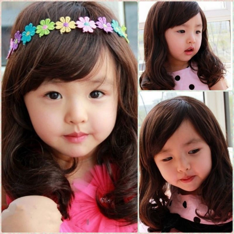 Wig Anak Rambut Palsu Anak Perempuan Lucu Import