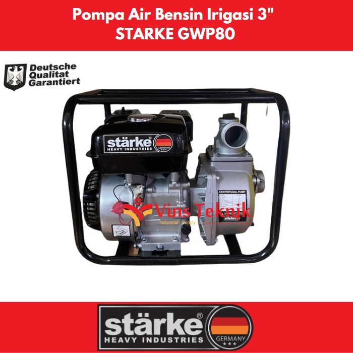 Mesin Pompa Air Bensin 3 Inch Pompa Irigasi Alkon Gwp80 Starke Gwp 80