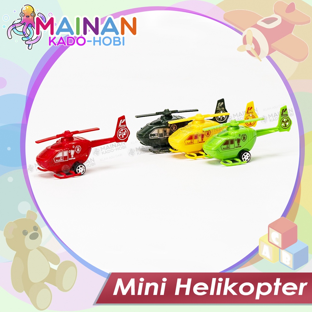 MAINAN MOTORIK ANAK LAKI DIECAST MINIATUR MINI HELIKOPTER