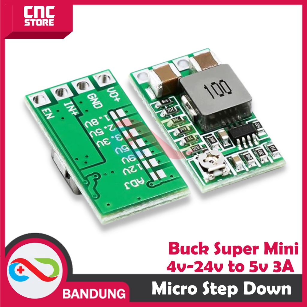 MICRO DC STEP DOWN 4V-24V TO 3.3V 5V 3A BUCK SUPER MINI