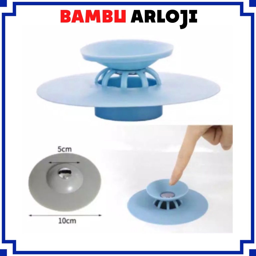 (BAJ)Saringan Wastafel Silikon Penutup Lubang Saluran Air Kamar Mandi Dapur Bulat Sink Bathtub Silicone PR033