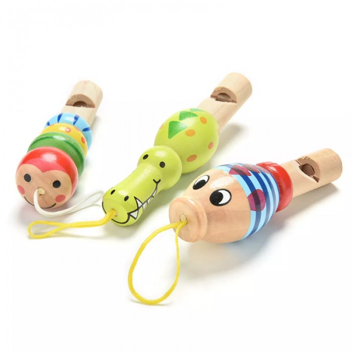 Mainan Musik Bayi Peluit Baby Whistle Animal Kayu Wooden Toys Peluit Kayu Ssensory Latihan Meniup