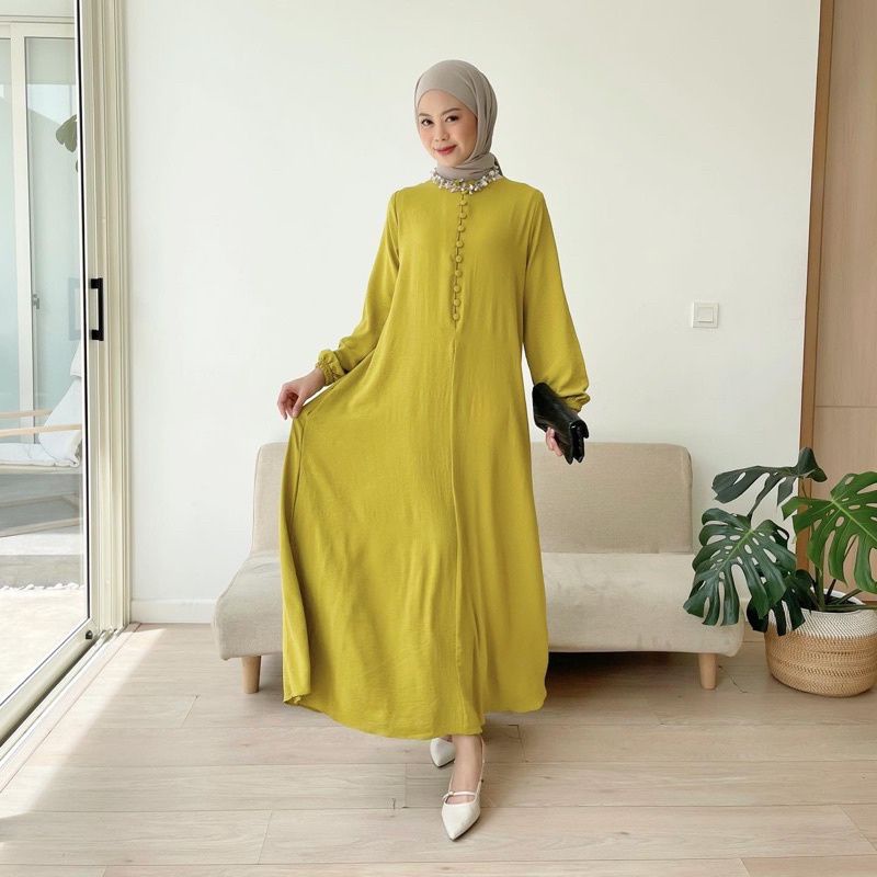 gamis rayon twill uniqlo/home dress rayon twill premium/gamis busui