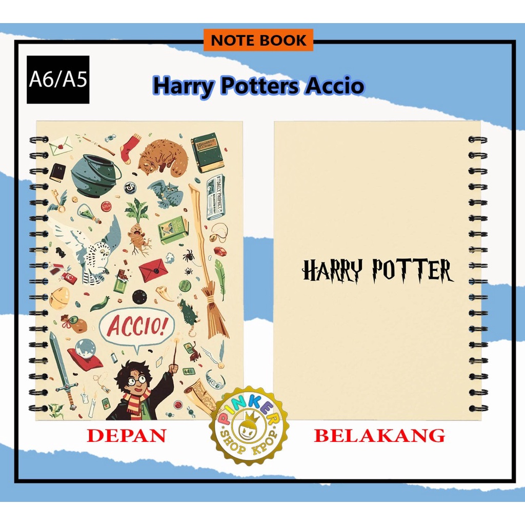 

(SP-023) Note/Notebook Harry Potters Accio A6/A5 Softcover Hardcover Spiral