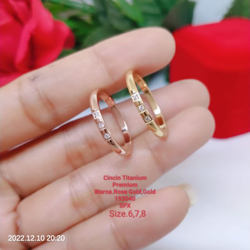 Cincin Titanium Premium Perhiasan Aksesoris Lapis Emas Terlaris Dan Termurah