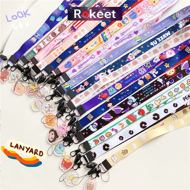 

Rokeet Gantungan HP Leher Tali ID Card Name Tag Lanyard Lucu Karakter Aklirik