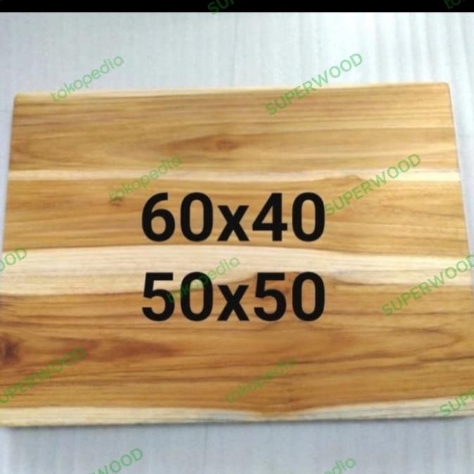 promo talenan kayu jati besar cutting bord 60x40x3