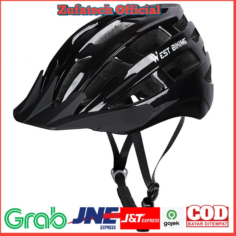 WEST BIKING Helm Sepeda Cycling Bike Helmet - TK-YP07 - Black